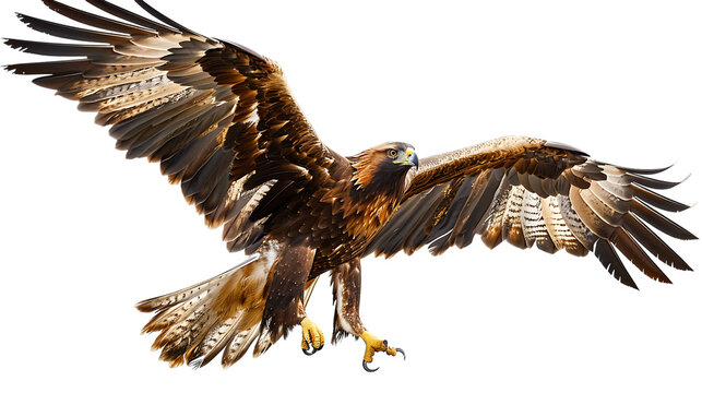 golden eagle isolated on transparent background