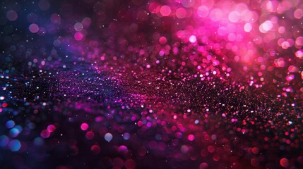 A dynamic and colorful abstract background featuring vivid pink and blue bokeh lights.