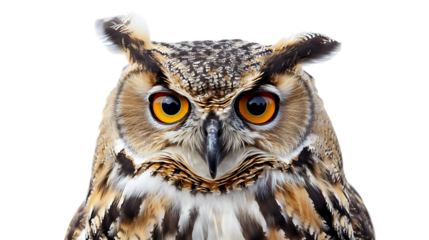 Owl isolated on transparent background