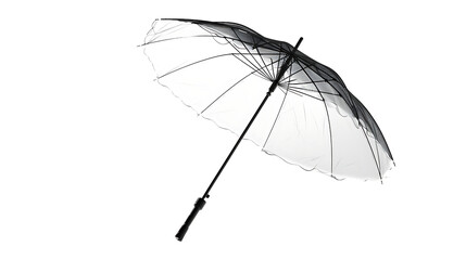 parasol black and white isolated on transparent background