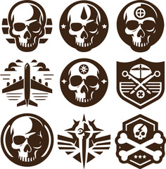 Skull logo collection set template for designer