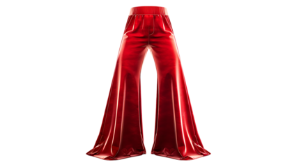 red bell bottoms isolated on transparent background