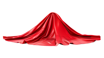 red cape isolated on transparent background