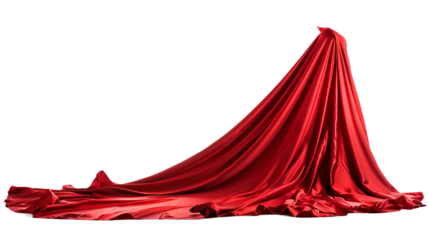 red cape isolated on transparent background