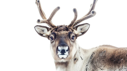 Reindeer looking isolated on transparent background