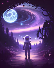 Naklejka premium astronaut in space