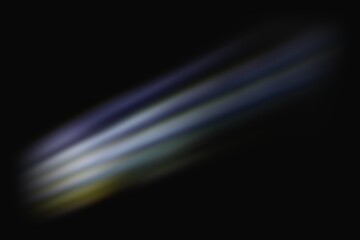 Neon lens flare light reflection on black background