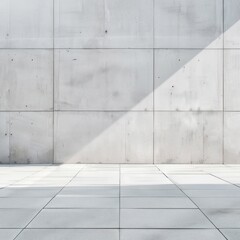 Obraz premium modern concrete building whit flat surface in white background wall