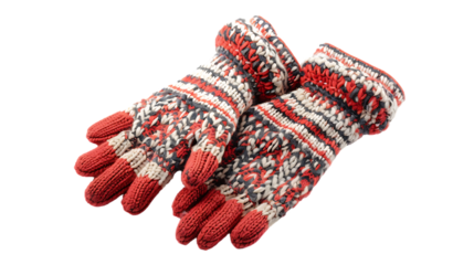 winter gloves isolated on transparent background