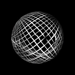 interconnected lines forming a dynamic sphere