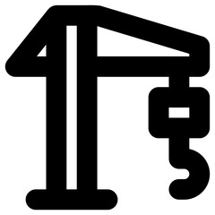 crane line icon