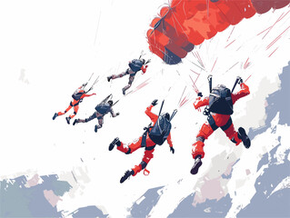 Skydiving Extravaganza: Exhilarating Freefall to Graceful Parachute Deployment
