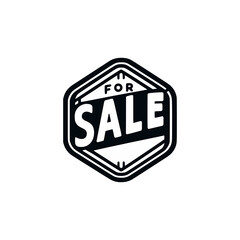 for sale text sticker label vector illustration template design