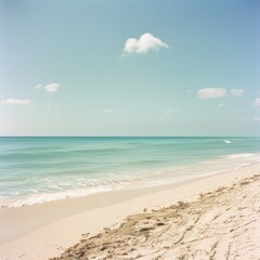 Obraz premium whit sand beach, south beach in summer sunny days