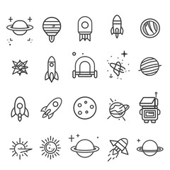 Space and Astronomy vector Icons