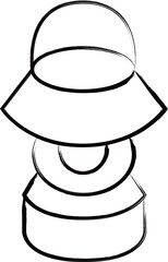 筆書きキャンプ道具　ランタン