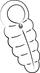 筆書きキャンプ道具　寝袋