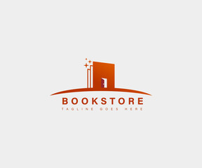 Naklejka premium book logo design for bookstore, book company, publisher, encyclopedia, library, education logo concept