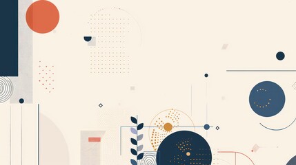 Obraz premium creative background design, white, dark blue, bronze and white, minimalistic pattern and icons design