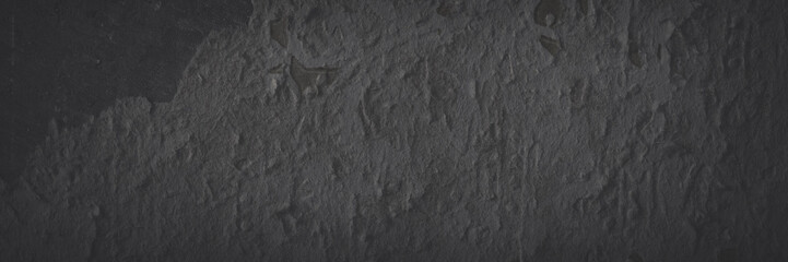 Dark panoramic background for design. Torn old faded paper wallpaper with a retro pattern. Ragged...