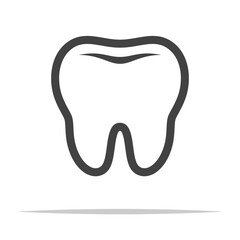 Healthy tooth outline icon transparent vector isolated