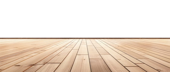 Wooden floor isolated on transparent background
