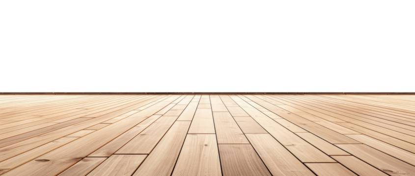 Wooden floor isolated on transparent background