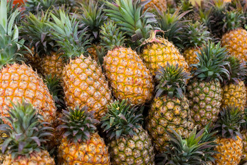 Pineapple sell in the fruit store in the market