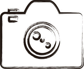 筆書きビジネスアイコン　カメラ