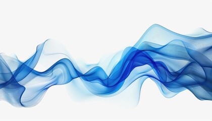white background, simple curve Blue color Wind wave effect