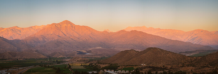 Panoramic View of Cordillera de Los Andes, Chile
