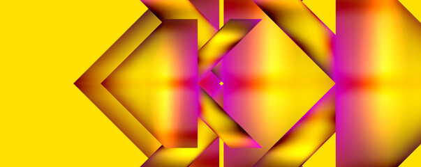 A vibrant yellow and purple background with a geometric pattern, showcasing colorfulness and symmetry. The artful combination of magenta tints and shades creates a visually striking closeup