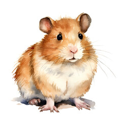 ハムスターの水彩イラスト