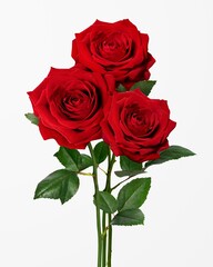 Beautiful blooming red roses, valentine's flower