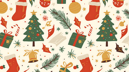 Fototapeta premium christmas pattern