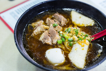 Chinese noodles with beef brisket