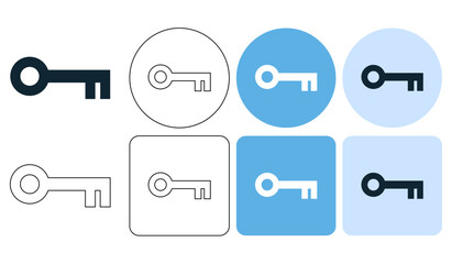 key, secure, lock, password, code, icon symbol ui and ux design, glyphs and stroke line icon	