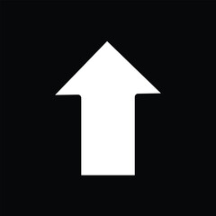Long white arrow icon. White arrow.