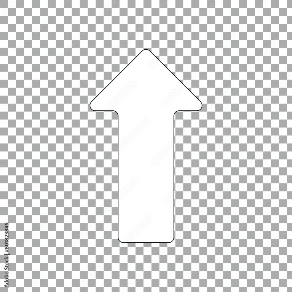 Poster white arrow. white horizontal long arrow. straight white arrow cursor, horizontal element, thick poi