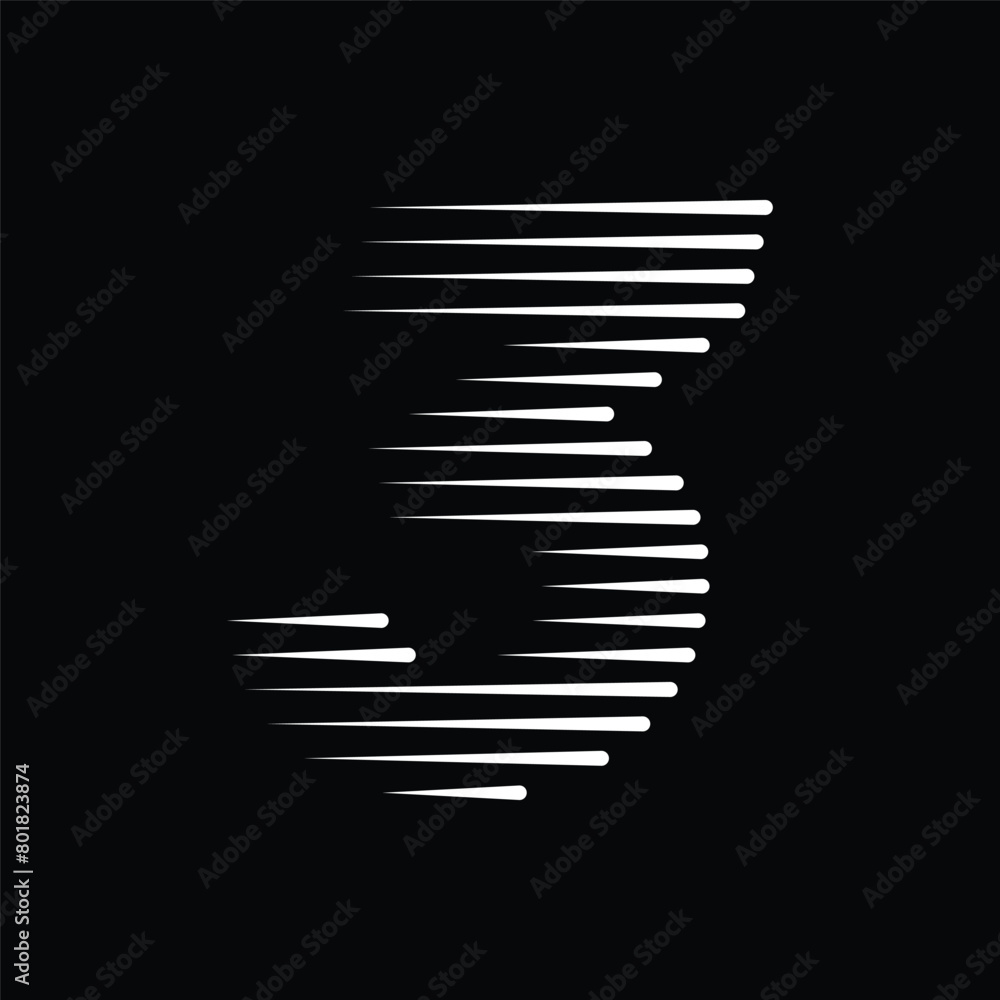 Poster number 3 with abstract line pattern