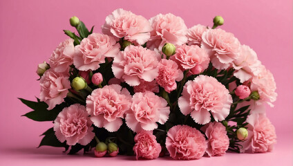 beautiful pink flowers on pink background