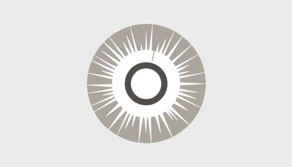 logo design of a circle with several lines, white background