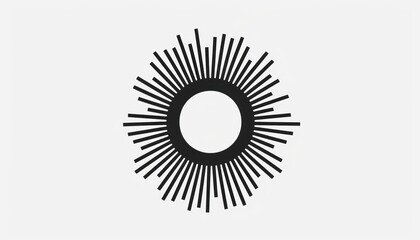Fototapeta premium logo design of a circle with several lines, white background