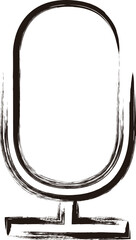 筆書きビジネスアイコン　マイク