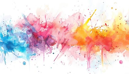 watercolor splashes vibrant color