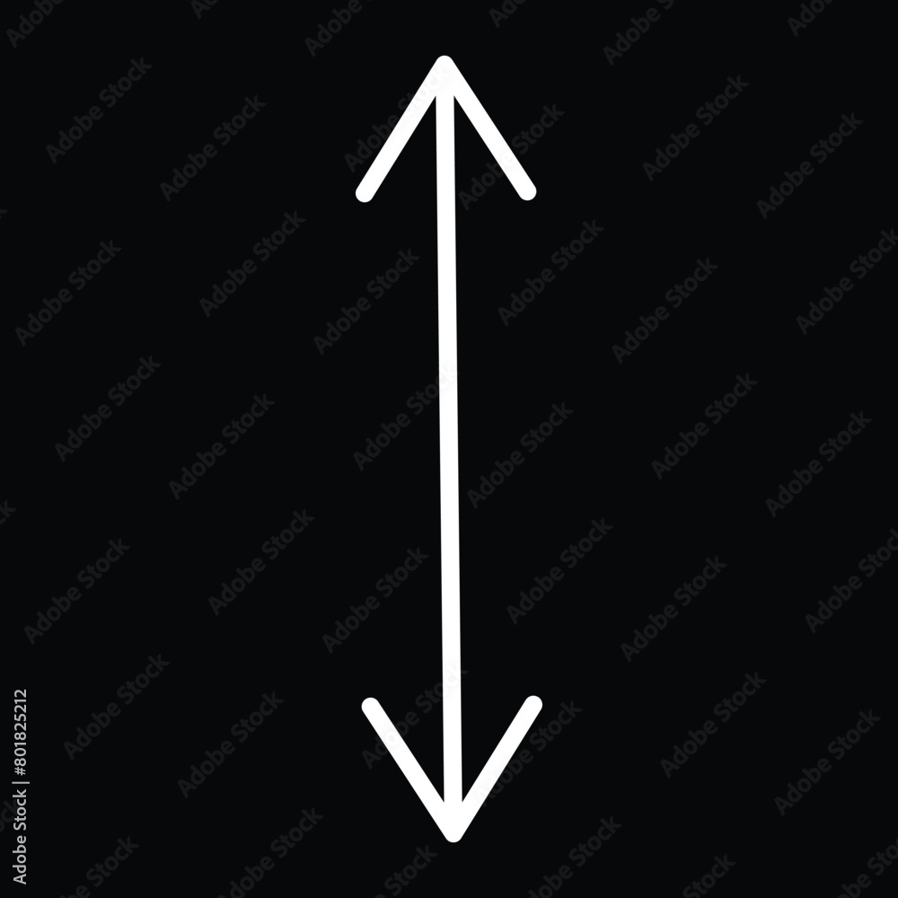 Poster white horizontal long dual arrow. straight two headed white arrow cursor, horizontal element, thick 