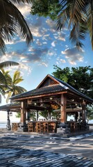 modern beach club design near the ocean