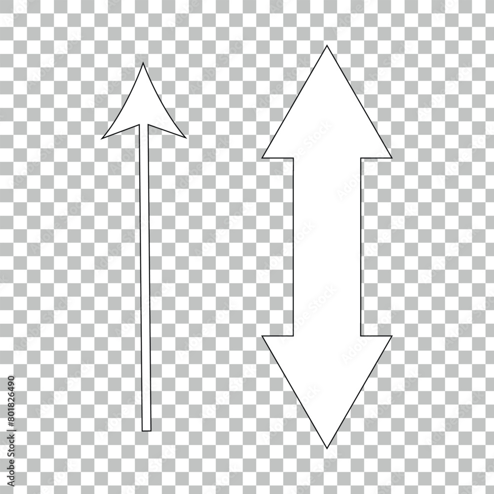 Poster white arrow. white horizontal long arrow. straight white arrow cursor, horizontal element, thick poi