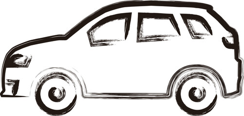 筆書きビジネスアイコン　自動車