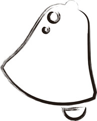 筆書きビジネスアイコン　鈴